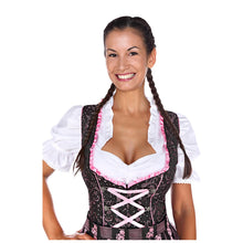 Load image into Gallery viewer, Black 3 pcs. Dirndl with pink paisley pattern
