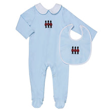 Load image into Gallery viewer, " THE LINCOLN" BLUE PIMA COTTON BABYGROW@BIB SET
