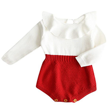 Load image into Gallery viewer, RED &amp; IVORY KNITTED BODYVEST.
